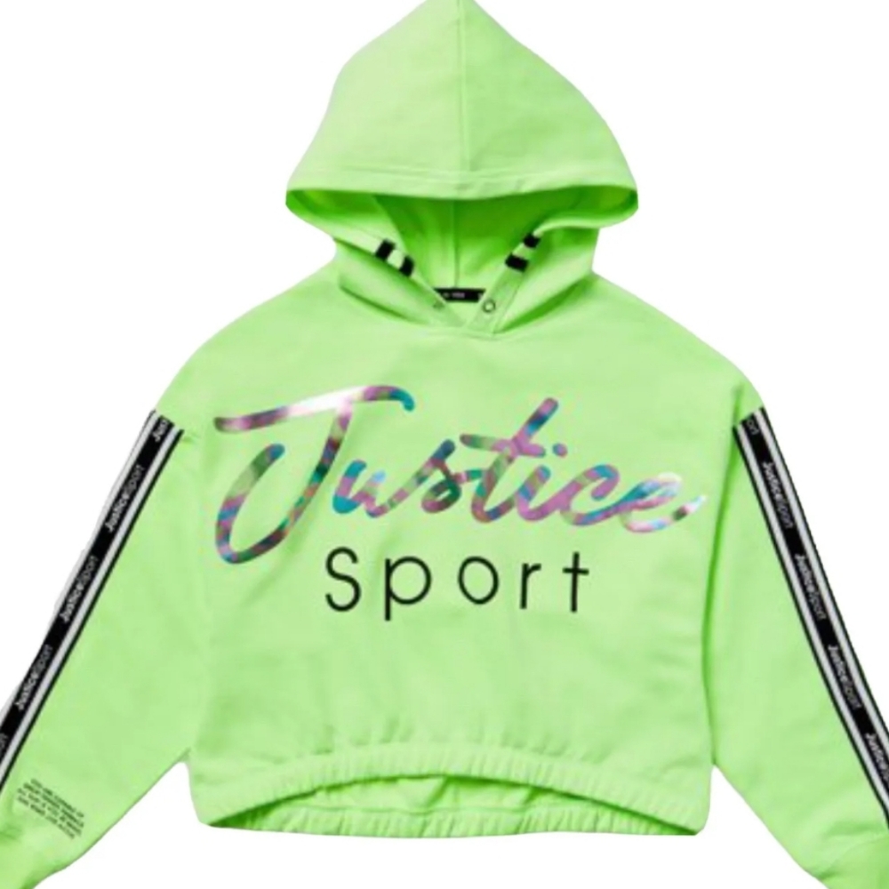Justice Girls Hoodie Sweatshirt Green - Picture 1 of 6